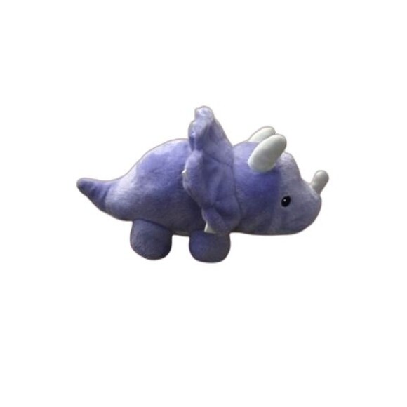 BenBen Triceratops Dinosaur Purple Plush - Picture 2 of 8